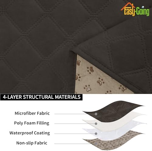 Easy-Going Waterproof Cushion Covers Set, Quilted Stretch 3-Piece Sofa Seat - Image 4