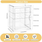 BOHOIDEE 15.7"X11.8"X9.8" Baby Bottle Organizer 3 Tier Clear Acrylic Storage - Image 2