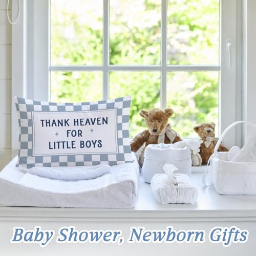 Thank Heaven for Little Boys Pillow Cover 12x20 - Image 4