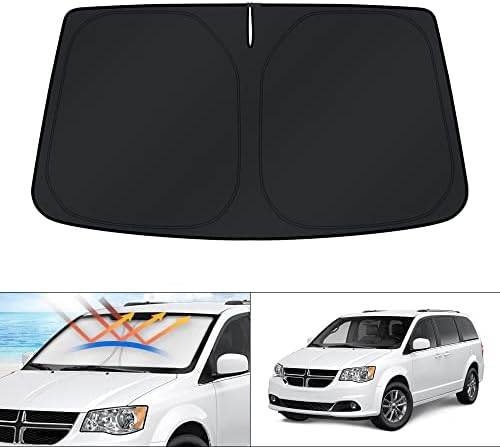 KUST Windshield Sun Shade for Dodge Caravan Mini Van 2008-2018 2019 2020 Window by KUST