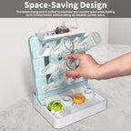 Baby Bottle Drying Rack, Vertical Standing Bottle Dryer Rack Holder-Space - Image 3
