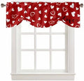 Red Valentine's Day Blackout Tie Up Valance Curtains by VandarllinHomeKitchenDecor