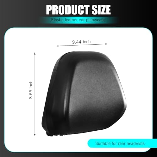 Shakas 2 PCS Cars Headrest Covers, Full Wrap-around Non-marking Fit - Image 2