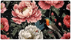 Bathtub Mat Non Slip 26.8x15.1 Inch, Tropical Leaves Flowers Bird Shower Mat by Anna+Cowper