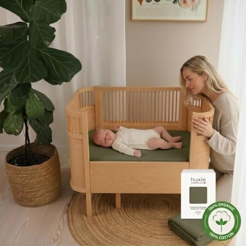 Crib Sheets, 100% Organic Cotton Muslin, Fitted 28"x52" Standard - Image 2