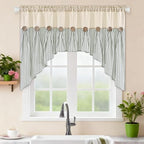 ASPMIZ Farmhouse Cotton Linen Swag Valances - Image 2