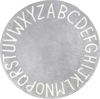 Topotdor Round ABC Area Rug, 96 Inch Soft Floor Carpet by Topotdor