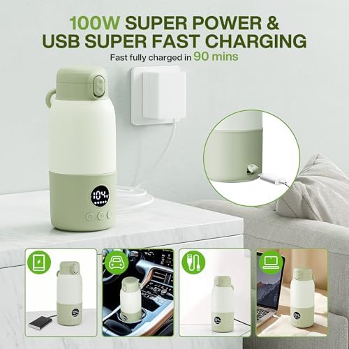 Portable Bottle Warmer for Travel, Fast Heating Baby Bottle Warmer - Image 5