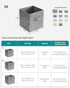 SONGMICS Storage Cubes, 11.8-Inch Foldable Closet Organizers - Image 4