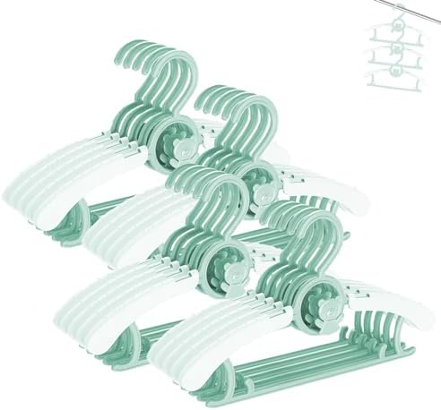 Baby Clothes Hangers 20 Pack, Plastic Kids Hangers Space Saving by HGYZE