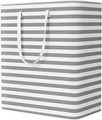 StorageRight Laundry Basket Hamper, 100L Clothes Storage, Striped Grey by StorageRight