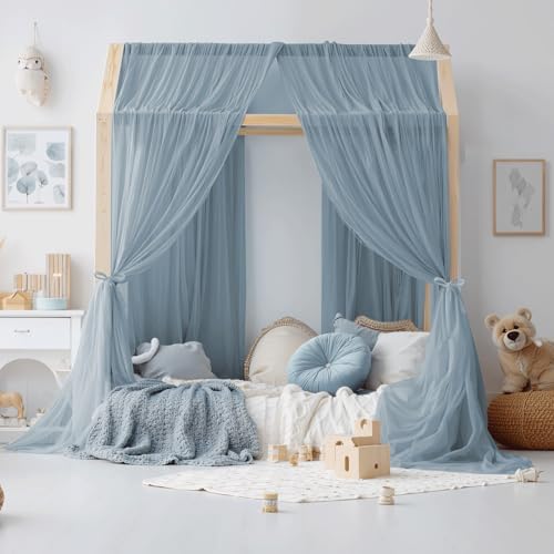 NICETOWN Stone Blue Kids Bed Canopy by NICETOWN
