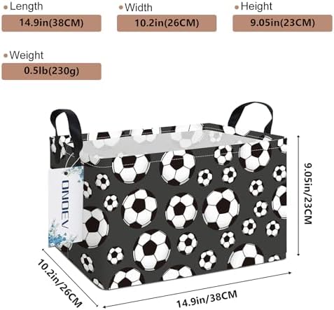 Rectangular Soccer Ball Storage Bin, Closet Organizer Basket - Image 2
