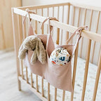 Linen Baby Bedside Hanging Storage Bag, 2 Pockets Organizer by YeeMan