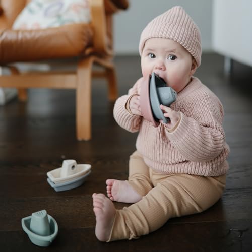 mushie Stackable Bath Boats Floating Toy | Made in Denmark - Image 6