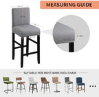 Fuloon Waterproof Barstool Covers Chair Slipcovers, Light Grey, 2 Pack - Image 5