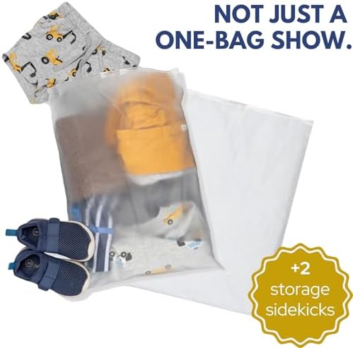 Crib Mattress Storage Bag with Zipper, 2 Accessory Bags - Image 5