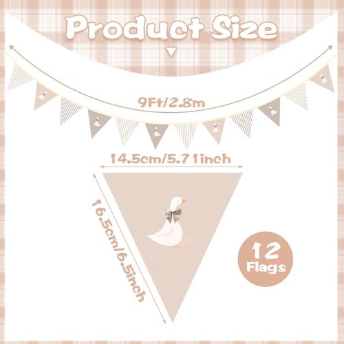 Hahafelt Goose Fabric Banner 1st Birthday Decor - Image 2