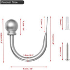 Sumnacon Set of 2 Decorative Curtain Holdbacks, Wall Mounted Aluminum Alloy - Image 3