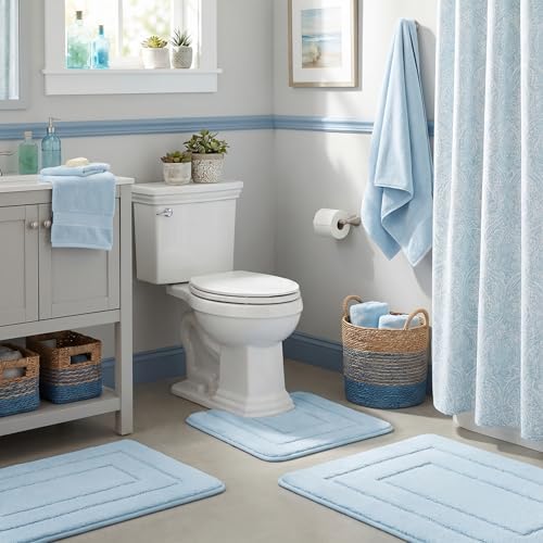 GRANNY SAYS Ivory Bathroom Rugs Set 3 Piece, Soft Microfiber Bath Mats by GRANNYSAYS
