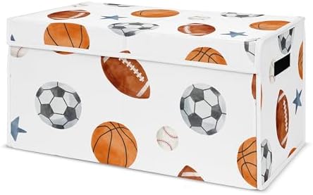 Sweet Jojo Designs Sports Theme Boy Collapsible Toy Storage Box Chest Organizer by SweetJojoDesigns