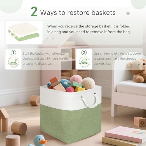 FinishingBo 11 inch Cube Storage Bin - Image 5