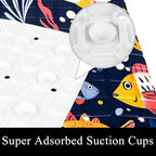 Bathtub Mat Non Slip 26.8x15.1 Inch, Underwater Fish Pattern Shower Mat - Image 3