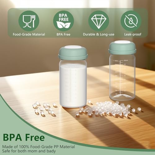 Breastmilk Storage Bottles Collection Bottles, 10oz Wide-Neck Breast Milk - Image 5