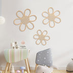 Maitys 3 Pcs Boho Wood Daisy Flower Wall Decor - Image 5