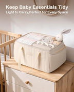Baby Diaper Caddy Organizer for Wipes, Diapers Storage Basket - Image 4
