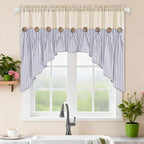 ASPMIZ Farmhouse Cotton Linen Swag Valances - Image 2