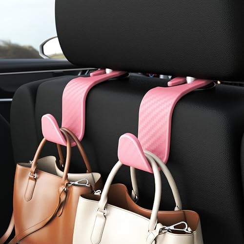 4-Pack Car Headrest Hooks Holds 55lbs Seat Storage Organizer - Image 2