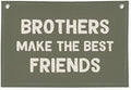 Boy Room Decor, Brothers Make The Best Friends Toddler Room Banner, Linen by Wheatwin