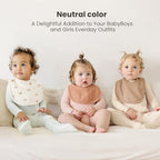 Konssy 8-Pack Muslin Baby Bibs, Adjustable Fit - Image 2