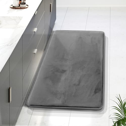 Clara Clark Bathroom Rugs, Velvet Memory Foam Bath Mat, Non-Slip Bath Rugs by ClaraClark