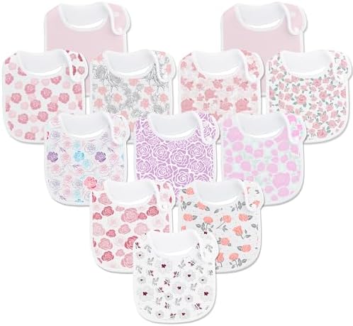 Baby Bibs Soft and Absorbent Cotton Bandana Bibs Set by Benoxine