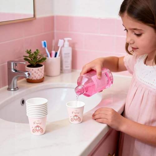 WRAPAHOLIC 3oz Pink Princess Bathroom Cups - Image 4