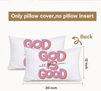 Pink Christian 12x20 Pillow Cover, Religious Home Decor, God is Good All The - Image 3
