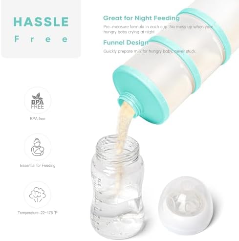 Termichy Stackable Formula Dispenser Portable Milk Powder Container, 2 Pack - Image 5