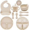 Silicone Baby Feeding Set | Baby Led Weaning Supplies Includes Suction Bowls by Munlinder