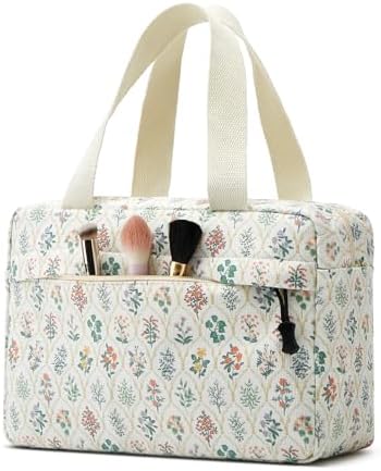 Large Makeup Bag for Women Corduroy Cosmetic bag Make up Bags Zipper Pouch - Image 2