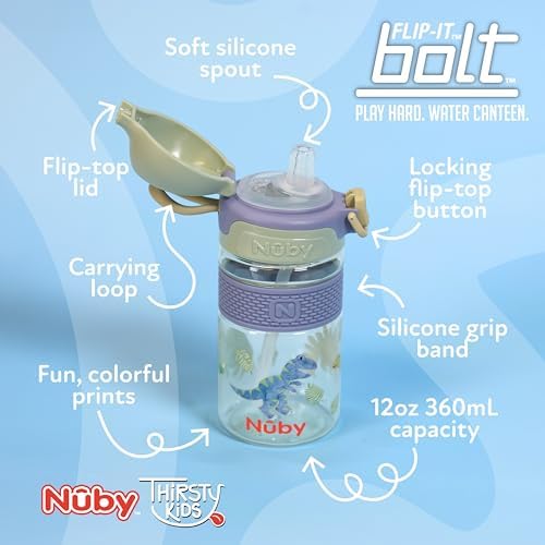 Nuby Thirsty Kids Flip-it Bolt Toddler Cup - Image 2