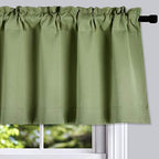 DONREN 2 PCS Sage Green Curtain Valances - Image 2