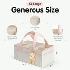 PeraBella Baby Diaper Caddy Organizer, XL Baby Basket Shower Gift Caddy - Image 5