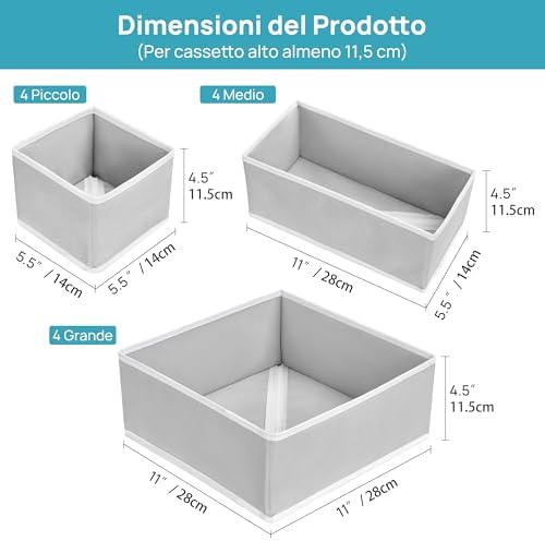 Vtopmart 12 Pack Baby Clothes Organizer, Foldable Fabric Drawer Bins - Image 2