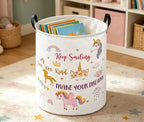 Essme Kids Laundry Basket, Unicorn Hamper Collapsible Waterproof Storage Bin - Image 6