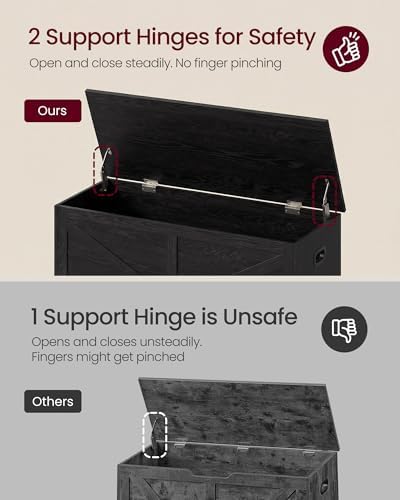 VASAGLE Storage Chest with 2 Fabric Drawers, 15.7 x 39.4 x 19.9 Inches - Image 7