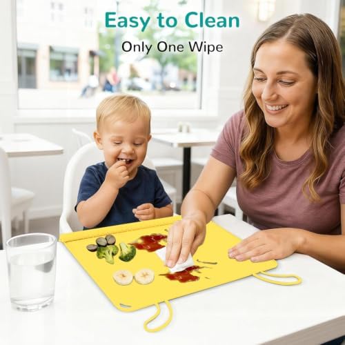 Silicone Placemat for Baby Self-Eating: Dishwasher Safe & Non-Slip for Dining - Image 3