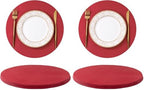 SHACOS 100 pcs Christmas Disposable Round Paper Placemats 13 inch Colored Paper by SHACOS