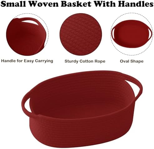 Red Woven Rope Basket - Image 3
